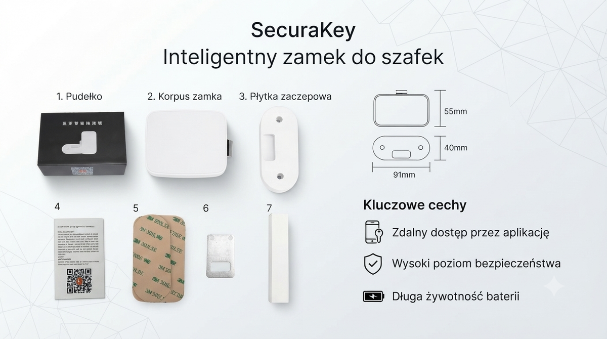 SecuraKey Inteligentny Zamek Sterowany Bluetooth i Karta Dostępu / Zabezpiecz Swoją Prywatność 🛡️